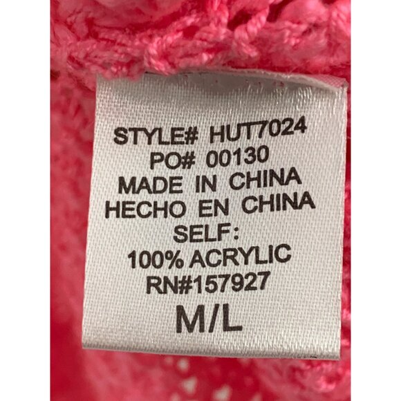 Womens Hyped Unicorn Pink Knit Sweater M/L 3/4 Sleeve Boxy Relaxed NWT 7511 - Picture 5 of 7